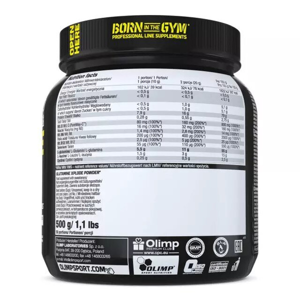 Olimp Glutamine Xplode Lemon 500g