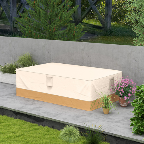 Outsunny Garden Furniture Covers Waterproof, 600D Oxford Outdoor Furniture Cover with 4 Air Vents, 275 x 208 x 78 cm, Beige
