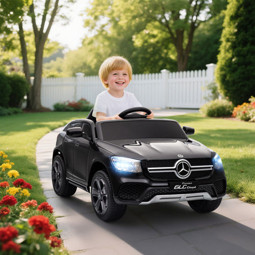 AIYAPLAY Mercedes-Benz GLC Licensed Kids Ride on Car with Remote Control, Soft Start, MP3, LED Headlights, Black