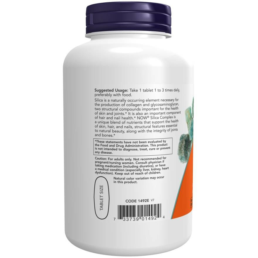 Now Foods Silica Complex with Horsetail Extract Supports Healthy Hair Skin and Nails 180 Tablets