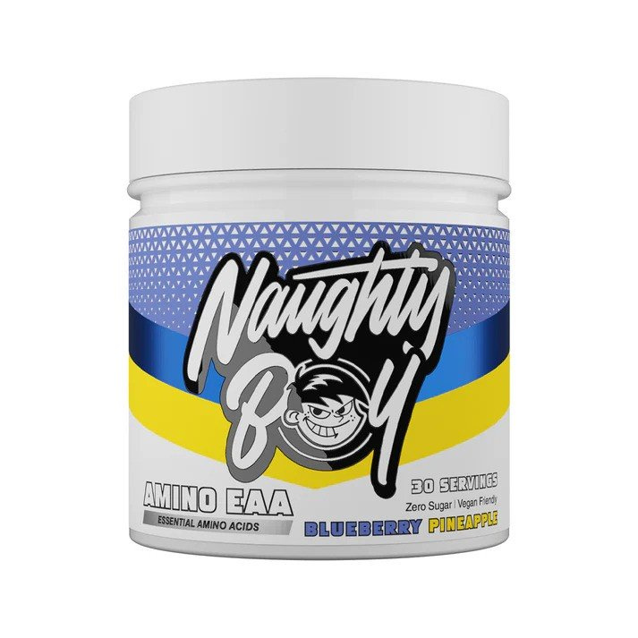 Naughty Boy Amino EAA EAA Amino Acids Powder Blueberry Pineapple Flavour For Recovery and Endurance 345g