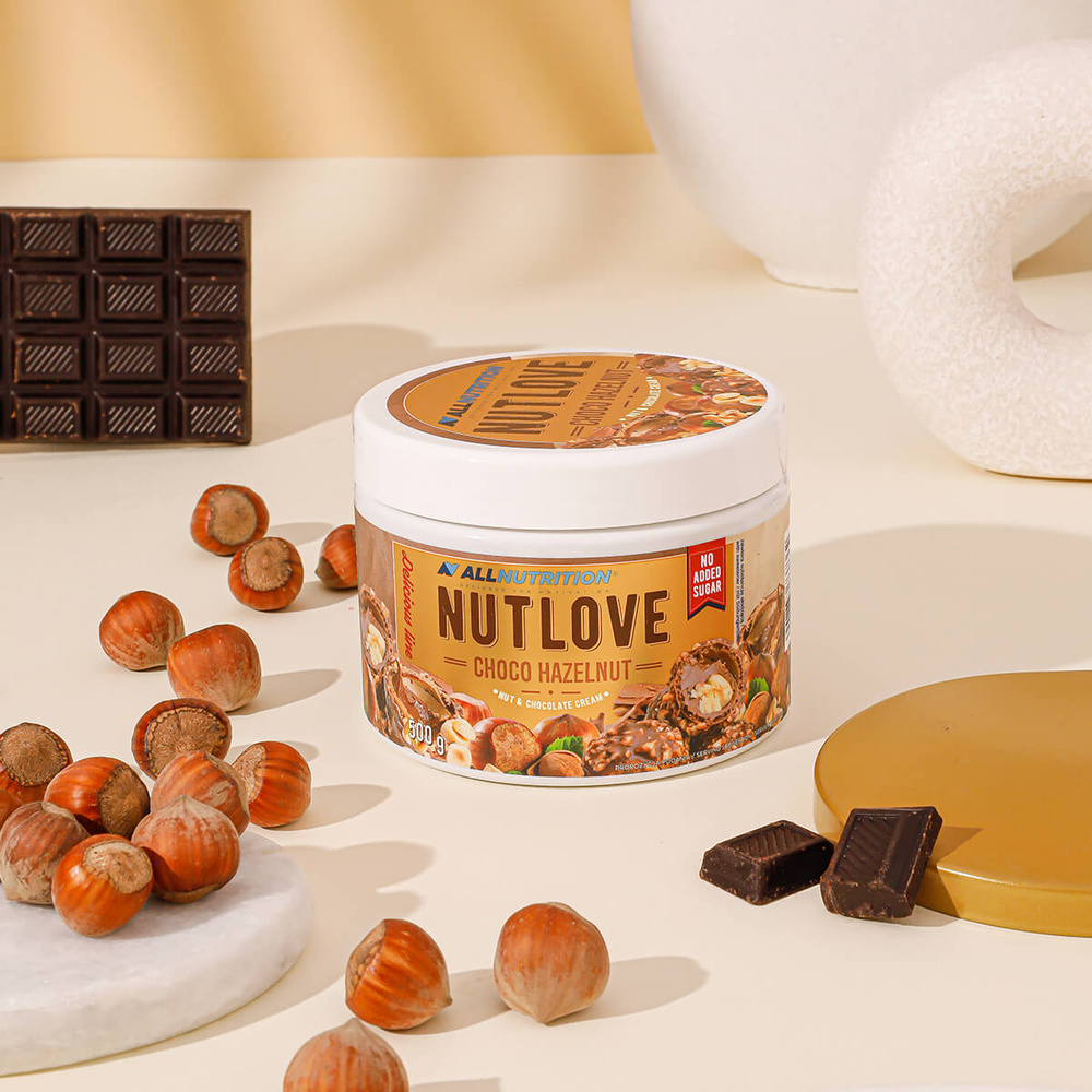 AllNutrition NutLove Choco Hazelnut Chocolate Cream with No Sugar 500g