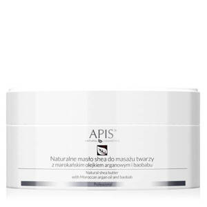 Apis Professional Naturalne Masło shea do Masażu Twarzy z Marokańskim Olejkiem Arganowym i Baobabu dla Skóry Bardzo Suchej 100g