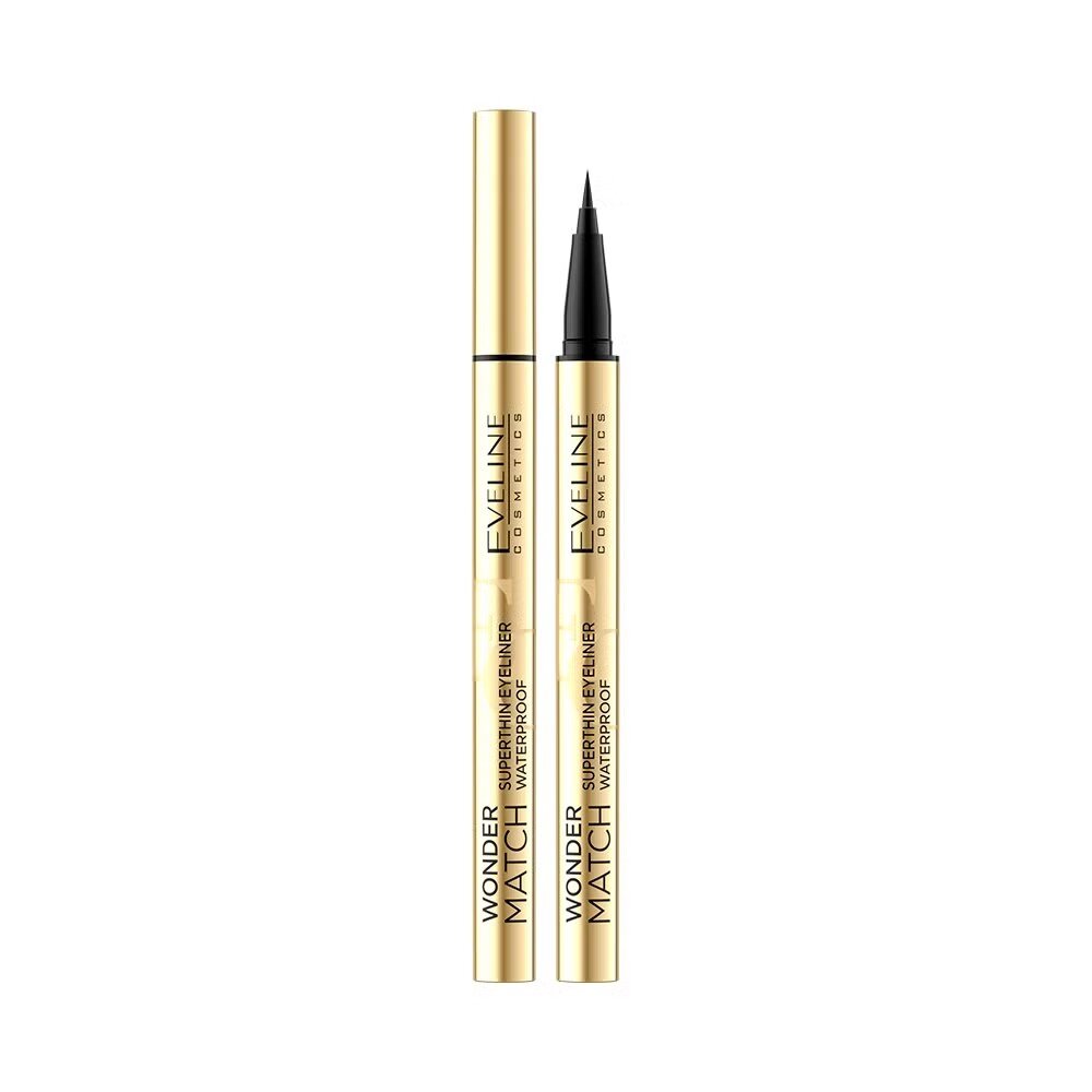 Eveline Wonder Match Superthin Precyzyjny Wodoodporny Eyeliner Czarny 1 Sztuka