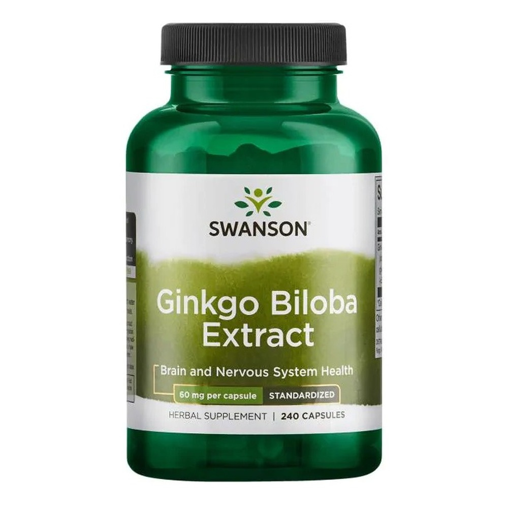 Swanson Ginkgo Biloba Extract 60mg 240 Kapsułek