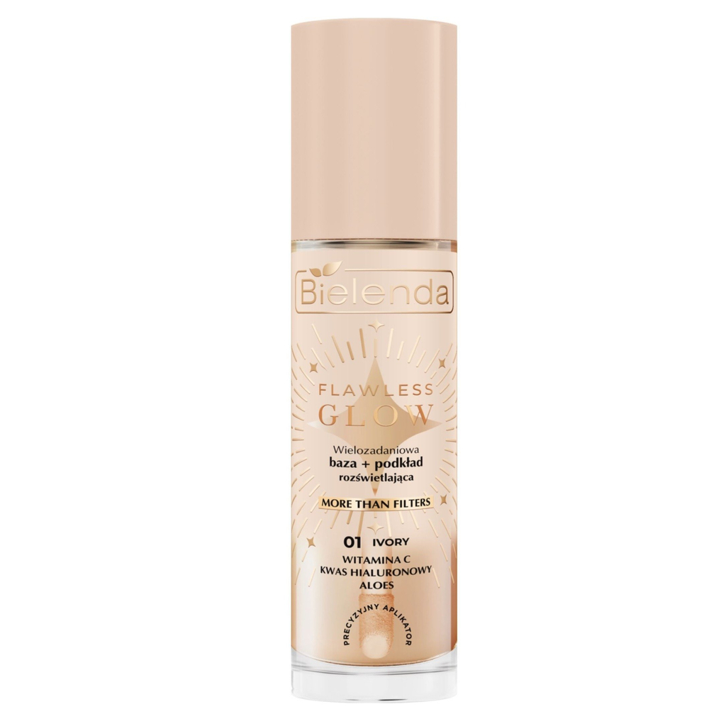 Bielenda Flawless Glow Wielofunkcyjna Baza i Podkład Rozświetlający 01 Ivory 30ml
