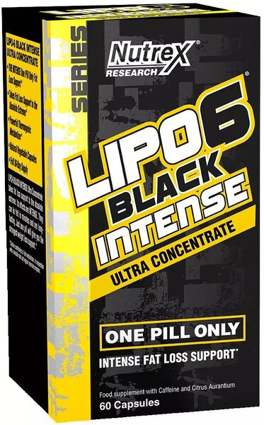 Nutrex Lipo-6 Black Intense Ultra Concentrate a Thermogenic Fat Burner for Advanced Users 60 Caps
