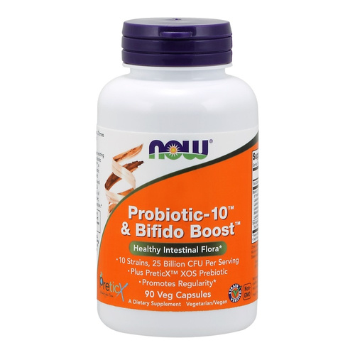 Now Foods Probiotic-10 & Bifido Boost Supports Digestive System 90 Capsules