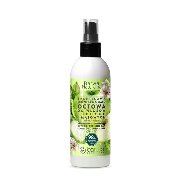 Barwa Naturalna Odżywka Octowa Ekspresowa w Sprayu dla Włosów Suchych i Matowych 200ml