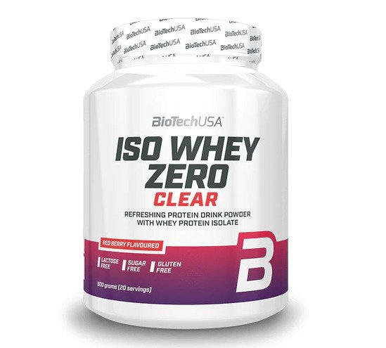 BioTechUSA Iso Whey Zero Clear Refreshing Protein Powder Red Berry Flavoured 500g