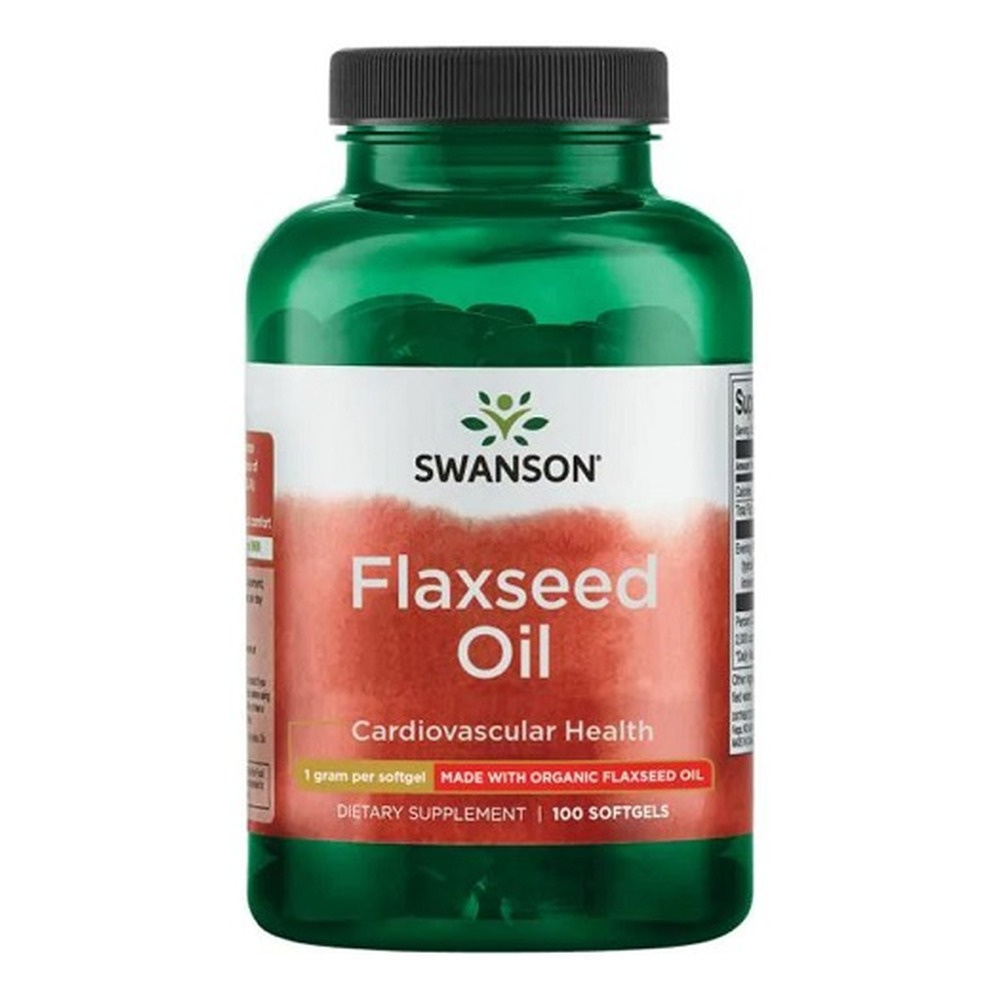 Swanson Flaxseed Oil 1000mg 100 Softgels