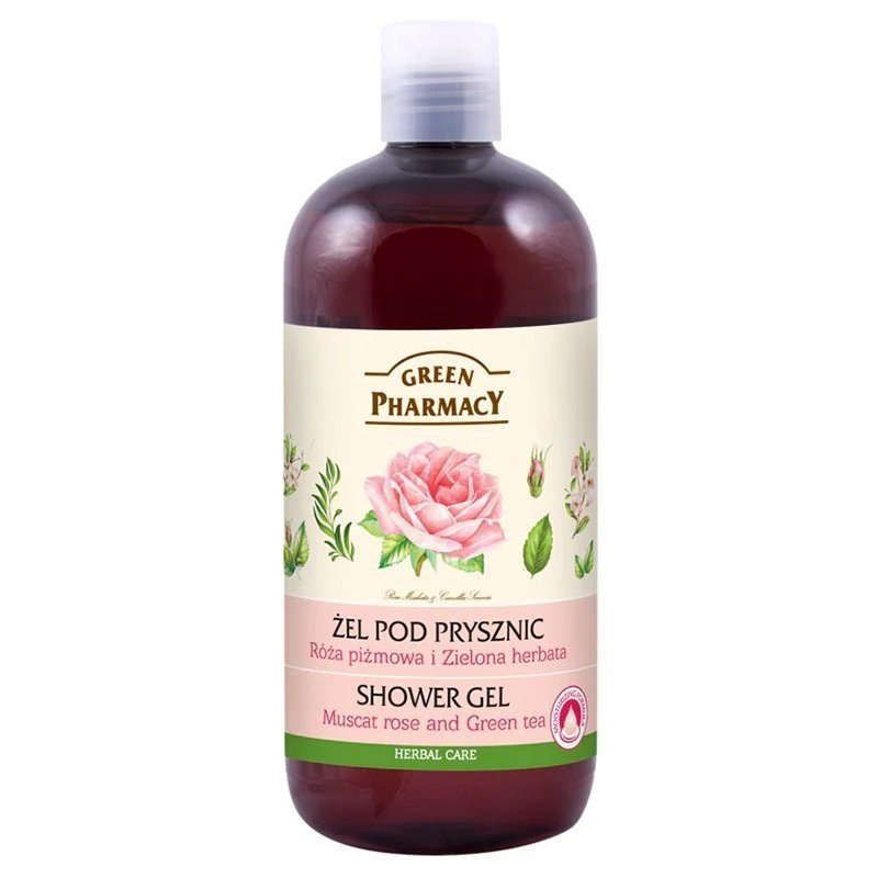 Green Pharmacy Róża Piżmowa i Zielona Herbata Żel pod Prysznic 500ml