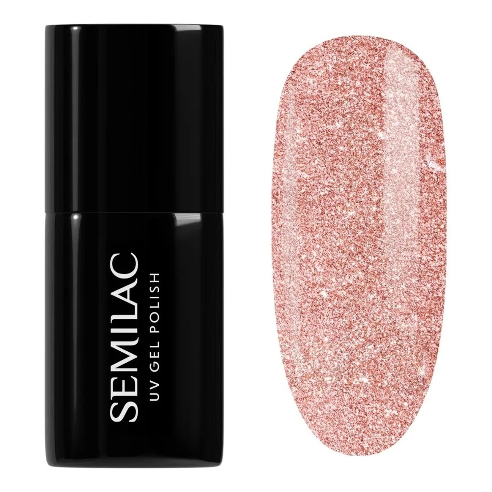 Semilac Time To Shine UV/LED Soak Off Hybrid Gel Polish - 458 Sparkling RosÃ© 7ml