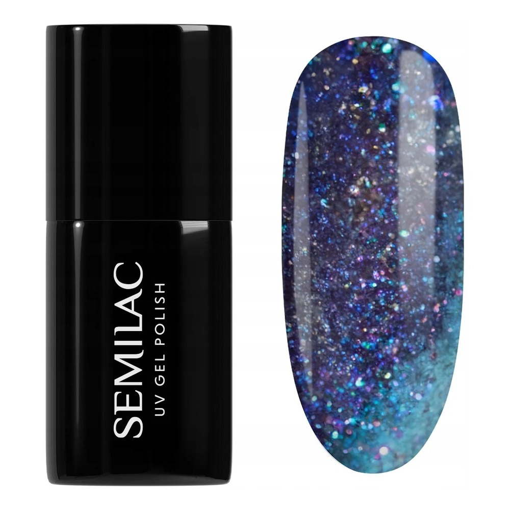 Semilac Galaxy Flash Hybrid Gel Polish Cat Eye Effect 826 Virtual Blue 7ml