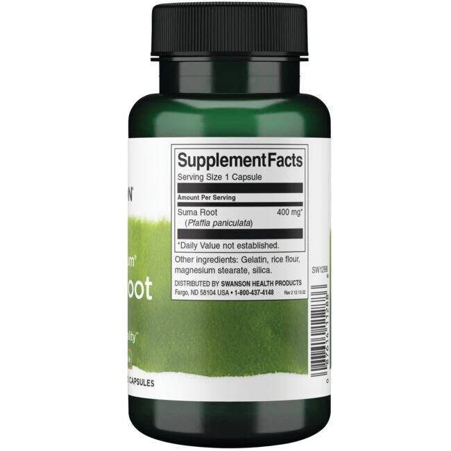Swanson Full Spectrum Suma Root 400mg 60 Capsules