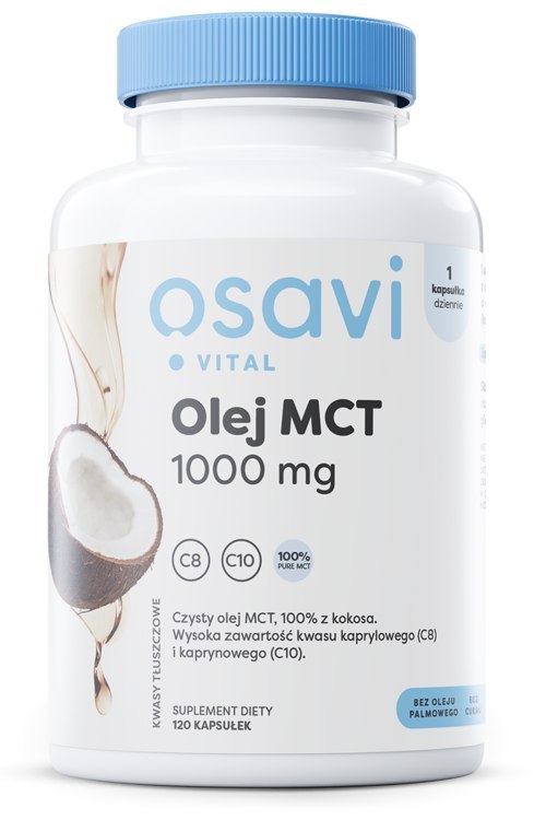 Osavi MCT Oil 1000mg 120 softgels for energy and weight management