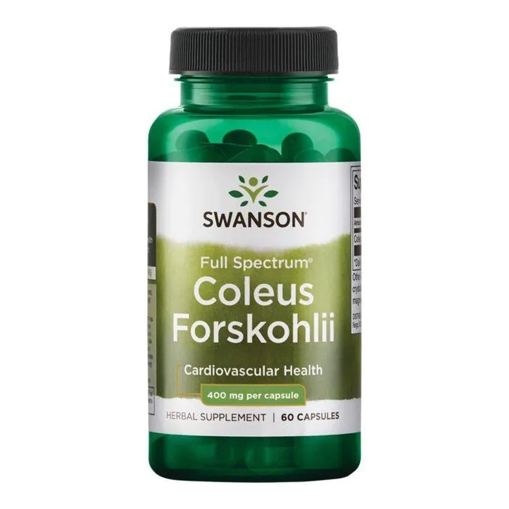 Swanson Full Spectrum Coleus Forskohlii 400mg Wspomaga Pracę Układu Pokarmowego 60 Kapsułek