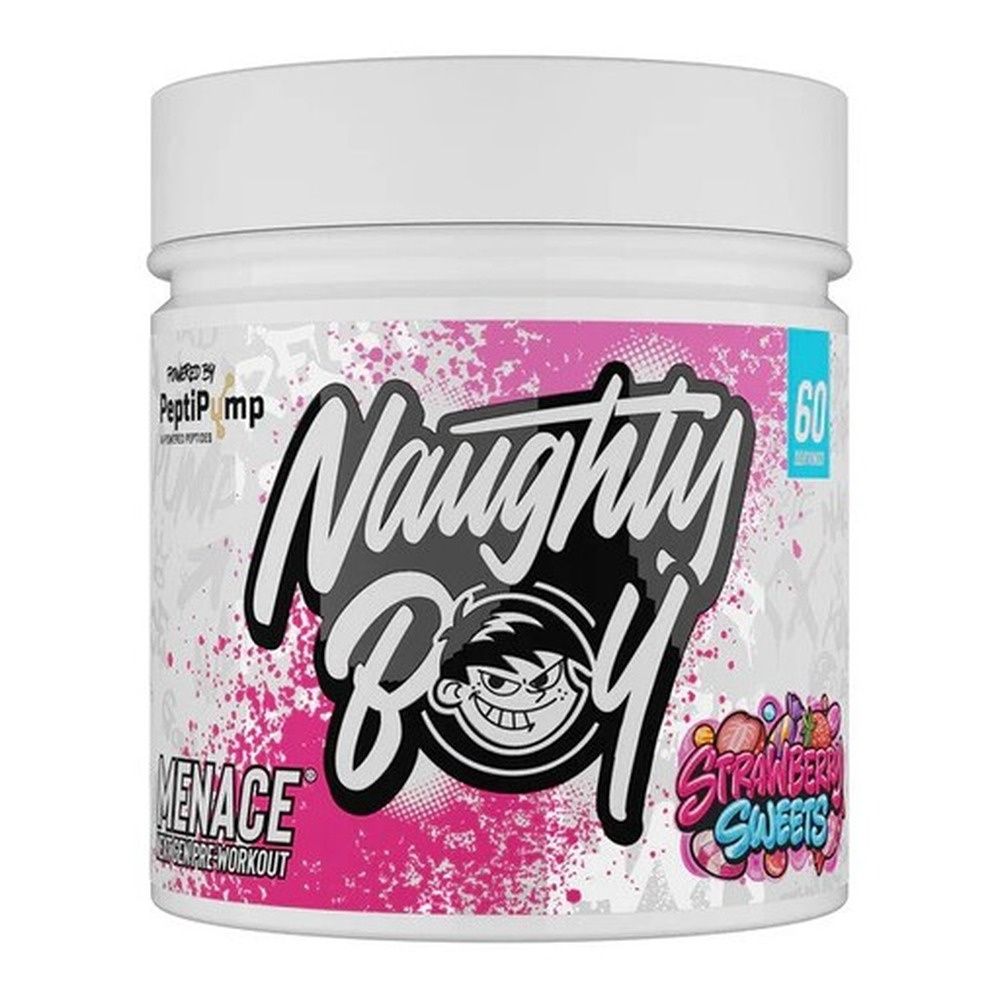 Naughty Boy Menace V2 Pre-Workout for Energy and Focus Strawberry Sweets 420g