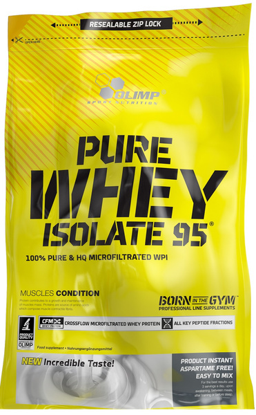 Olimp Nutrition Pure Whey Isolate 95 Peanut Butter Flavoured Whey Protein Isolate for Athletes 600g