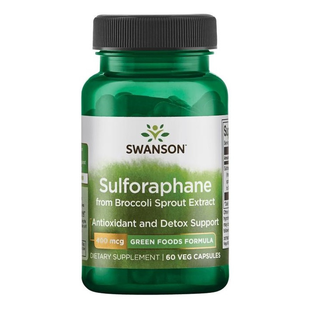 Swanson Sulforaphane from Broccoli Sprout Extract Kiełki Brokuła 400mcg 60 Kapsułek