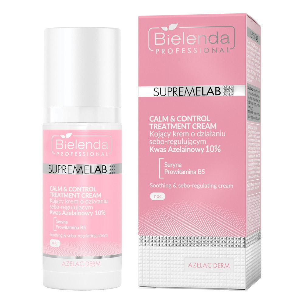 Bielenda Professional Supremelab Azelac Derm Kojący Krem o Działaniu Sebo-Regulującym dla Skóry Wrażliwej i Naczynkowej 50ml
