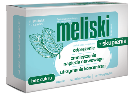 Meliski + Skupienie Wspiera Utrzymanie Koncentracji 20 Sztuk