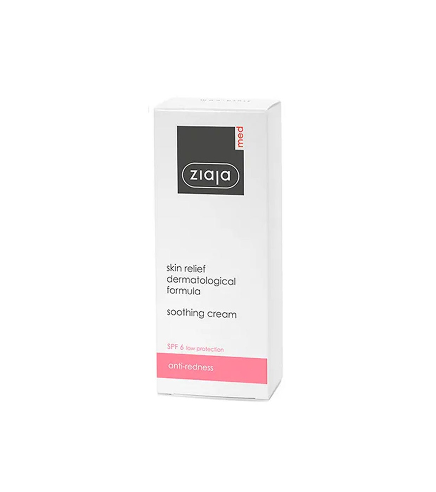 Ziaja Med Soothing Treatment Face Cream Reducing Rosacea SPF6 50ml