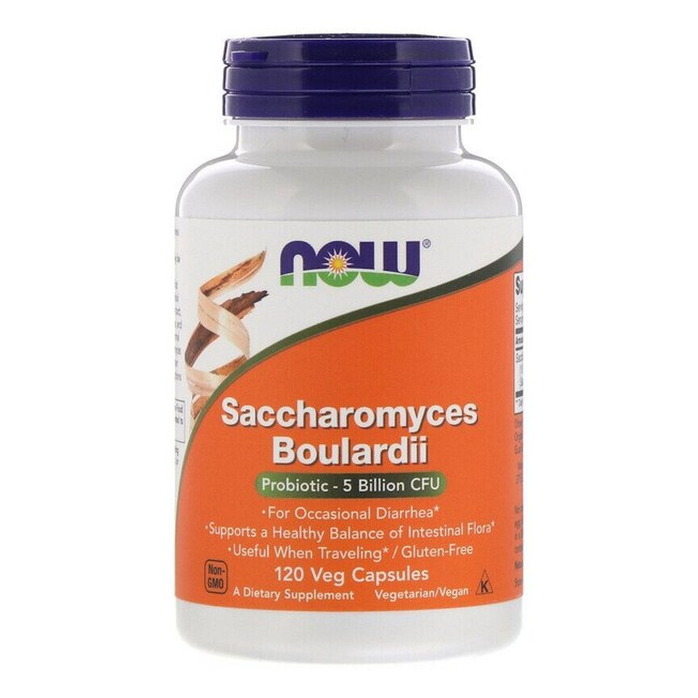 NOW Foods Saccharomyces Boulardii na Zdrową Florę Jelitową 120 Kapsułek