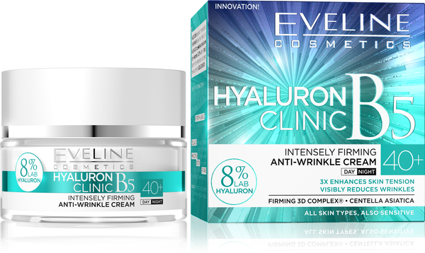 Eveline Hyaluron Clinic B5 Strongly Firming Cream 40+ for Day and Night 50ml