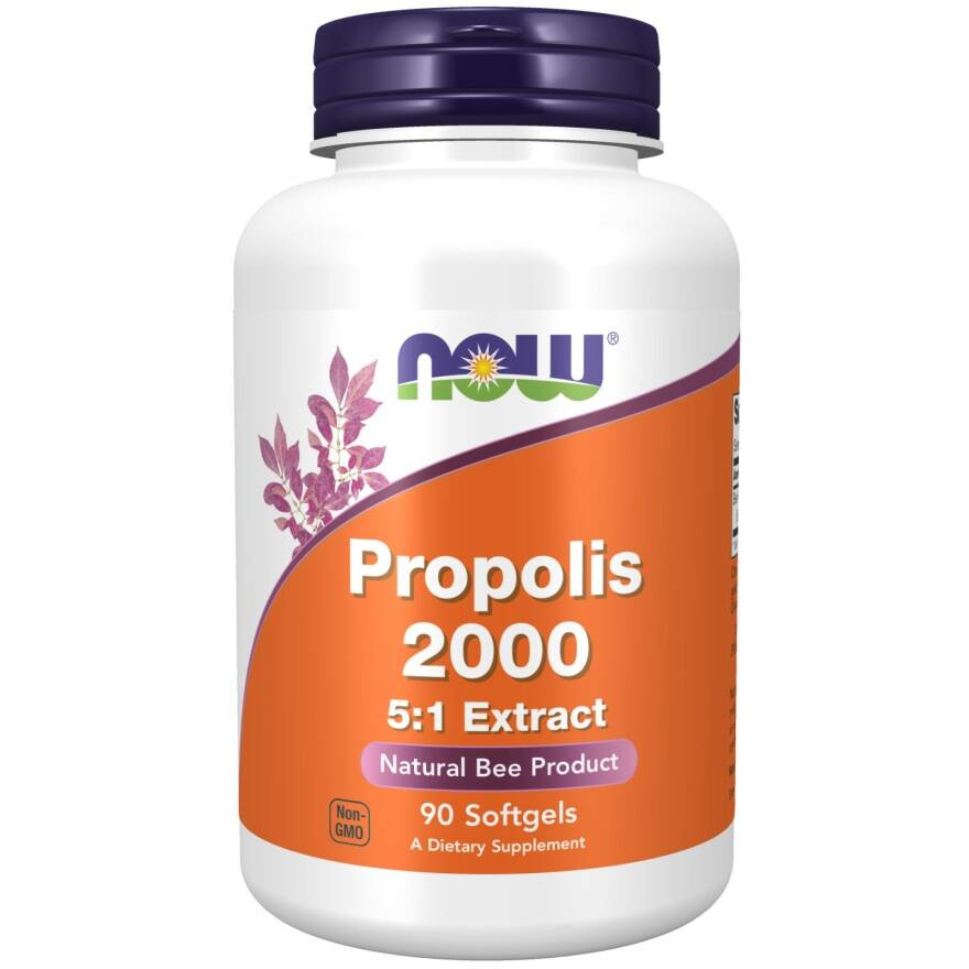 Now Foods Propolis 2000 5:1 Extract Wspiera Odporność Organizmu 90 Kapsułek