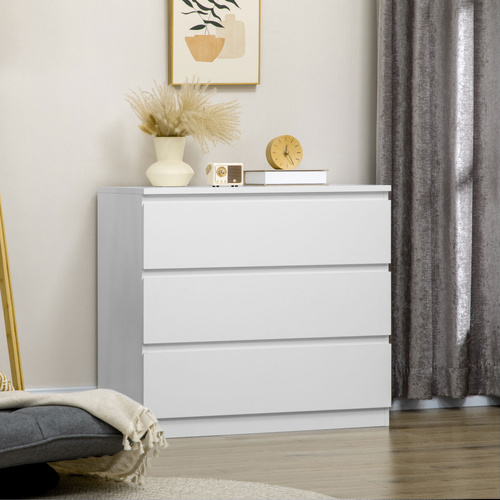 HOMCOM Chest of Three Drawers - White