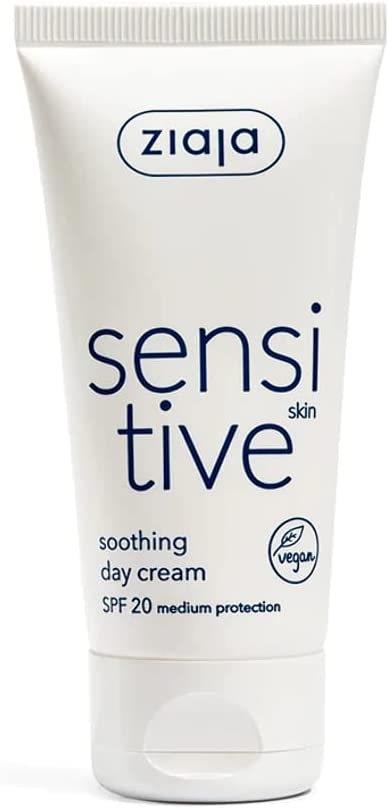 Ziaja Sensitive Łagodzący Krem Redukujący Podrażnienia SPF20 dla Skóry Wrażliwej i Suchej na Dzień 50ml