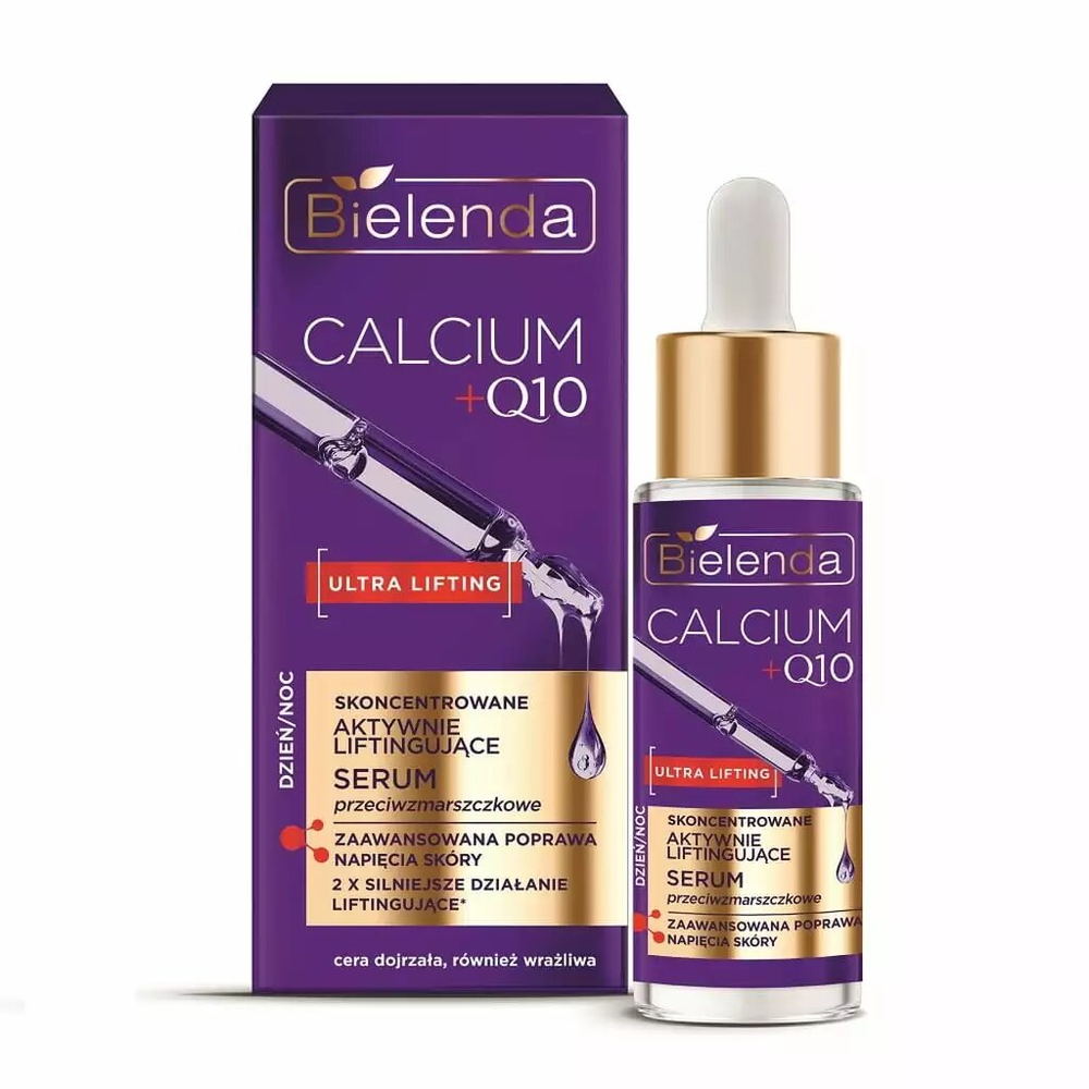 Bielenda Calcium+Q10 Skoncentrowane Przeciwzmarszczkowe Aktywnie Liftingujące Serum na Dzień i na Noc 30ml