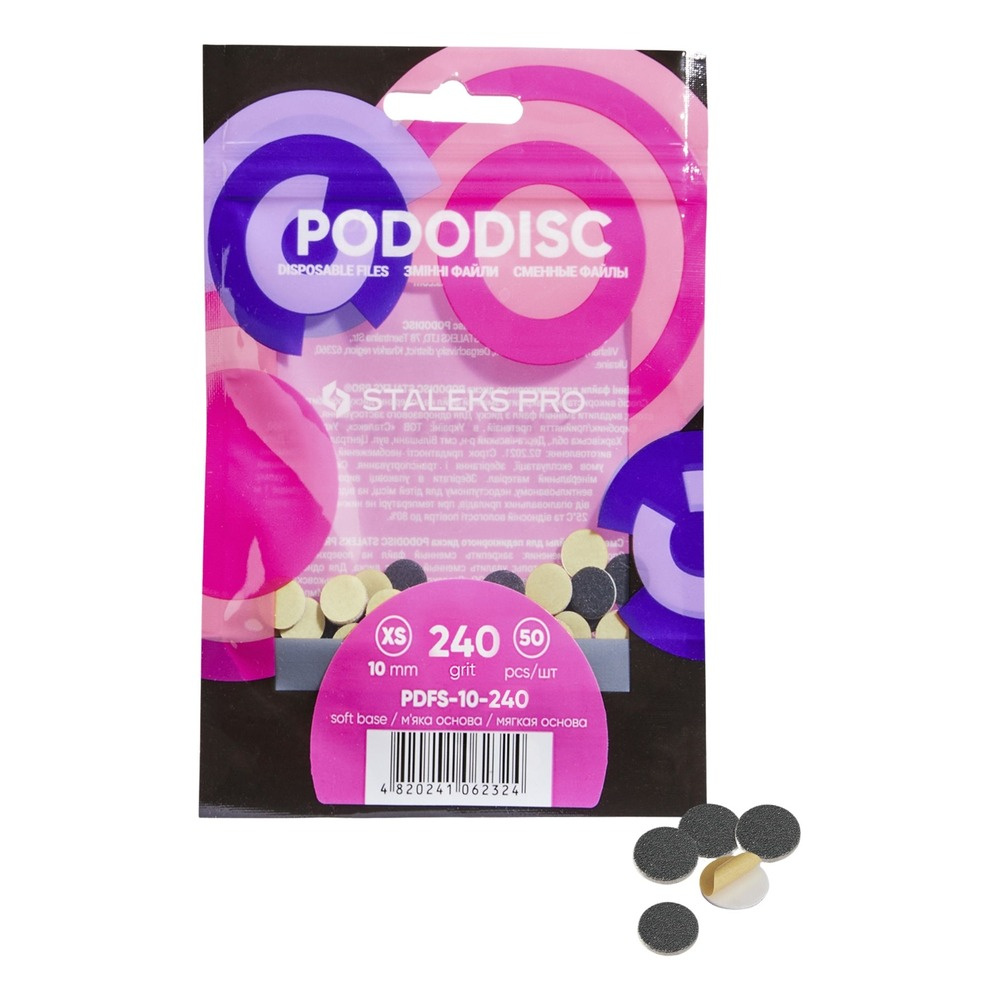 Staleks Pro Wymienne Pilniki na Miękkiej Bazie do Dysku do Pedicure PODODISC XS EXPERT 50 Sztuk