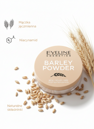 Eveline Barley Powder Puder Sypki z Mączką Jęczmienną 8g