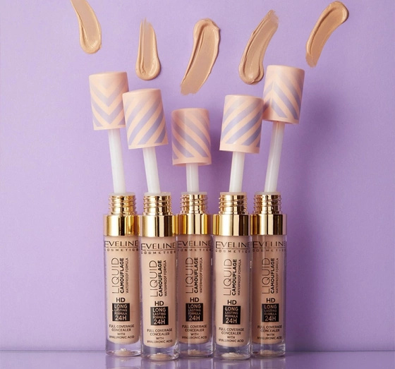 Eveline Liquid Camouflage Waterproof Camouflage Concealer with Hyaluronic Acid No. Light Peach 7ml