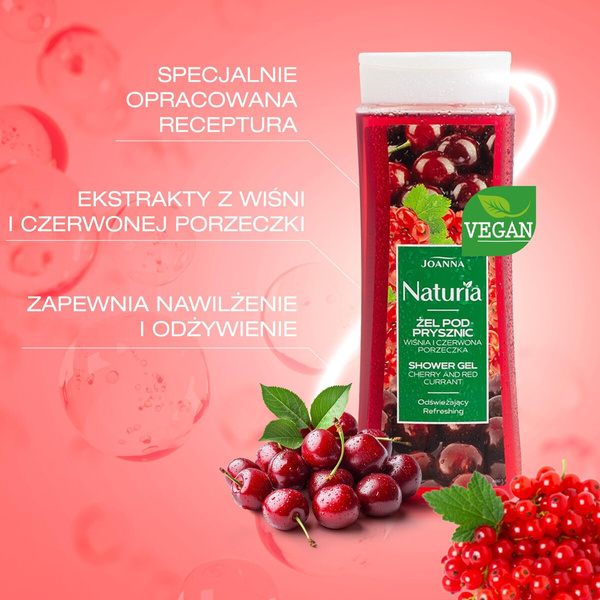 Joanna Naturia Shower Gel Cherry and Red Currant 300ml