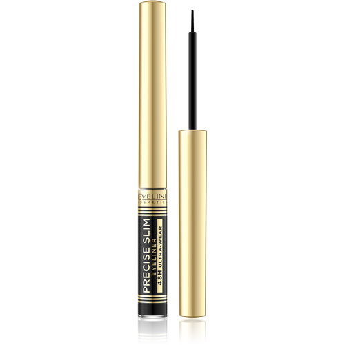 Eveline Precise Slim Ultra-Precise Eye Liner Long-Lasting Effect 48H Vinyl Black 2ml