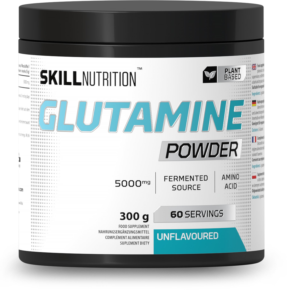 Skill Nutrition Glutamina w Proszku Bezsmakowa 300g na regenerację mięśni