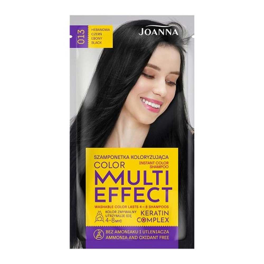 Joanna Multi Effect Szamponetka Koloryzująca 013 Hebanowa Czerń 35g