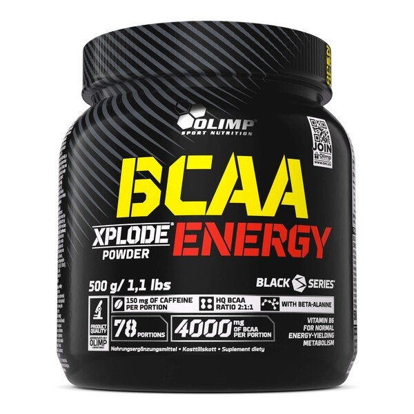 Olimp Nutrition BCAA Xplode Energy BCAA Powder with a Cola Flavour for Athletes 500g