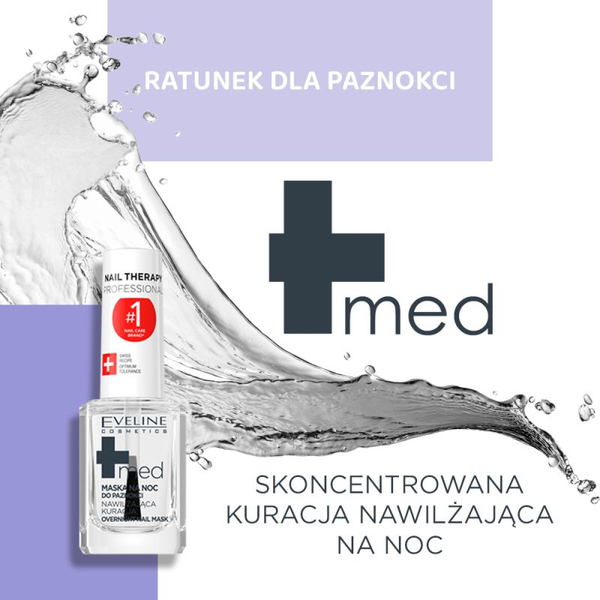 Eveline Nail Therapy Professional Overnight Nawilżająca Maska na Noc do Paznokci  Suchych i Łamliwych 12ml