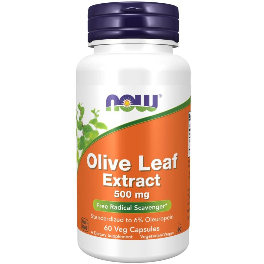 Now Foods Olive Leaf Extract 500mg Wspiera Układ Sercowo-Naczyniowy 60 Kapsułek