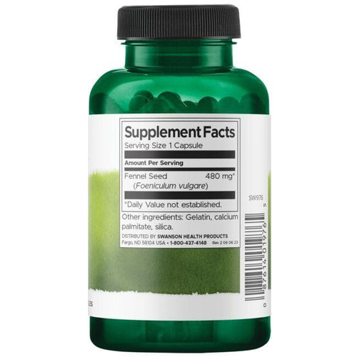 Swanson Full Spectrum Fennel Seed 480mg 100 Kapsułek
