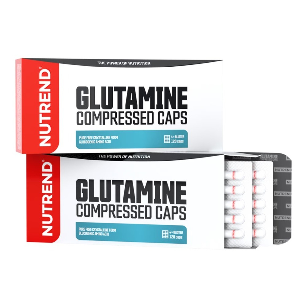Nutrend Glutamine Compressed Caps L-Glutamina w Kapsułkach Na Regenerację Mięśni 120 Kapsułek