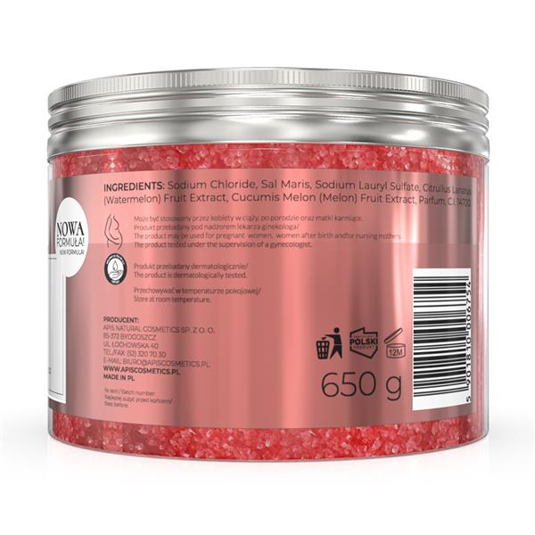 Apis Watermelon Refreshment Watermelon Bath Salt for All Skin Types 650g