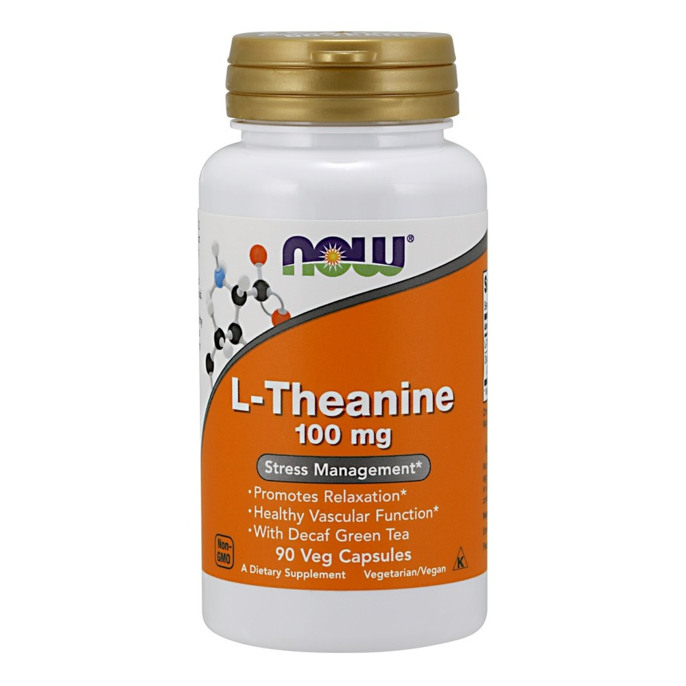 L-Theanine with Decaf Green Tea, 100mg - 90 vcaps