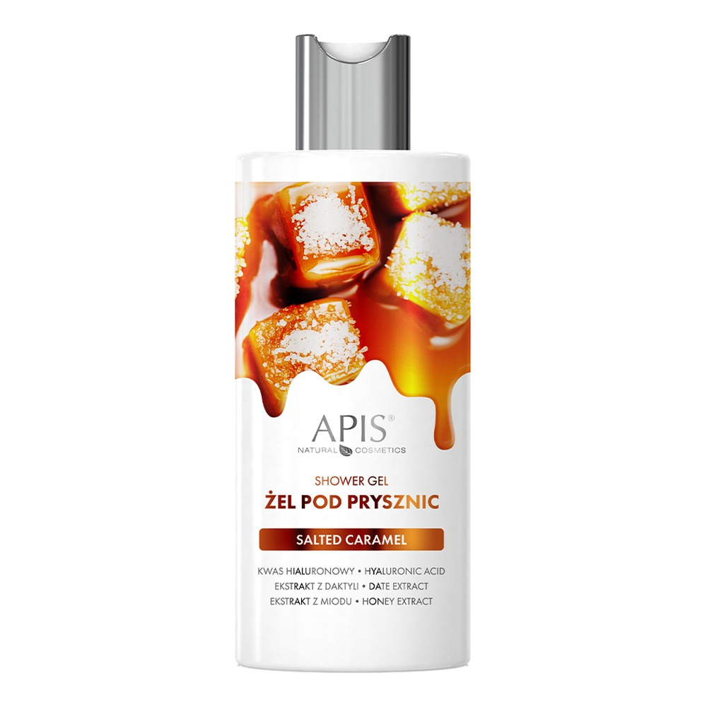 Apis Salted Carmel Żel pod Prysznic z Kwasem Hialuronowym i Ekstraktem z Miodu i Daktyli dla każdego Rodzaju Skóry 300ml