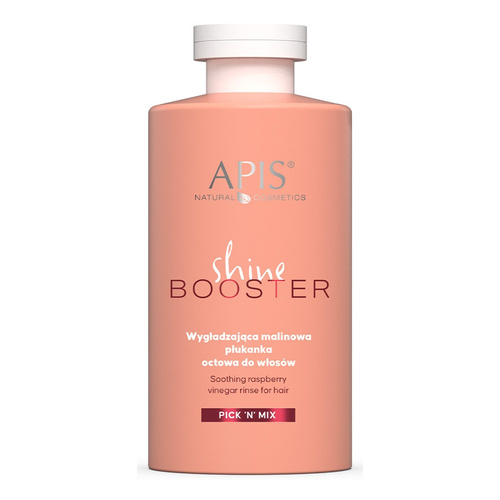 Apis Pick'N'Mix Shine Booster Soothing Raspberry Vinegar Rinse for Fizzy Dry Rough Hair 300ml