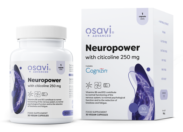 Osavi Neuropower z Cytykoliną 250mg na Wsparcie Układu Nerwowego 30 Wegańskich Kapsułek